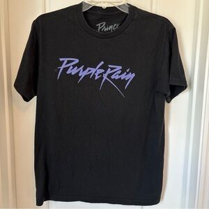 Prince Black Tee with Purple Rain Graphic